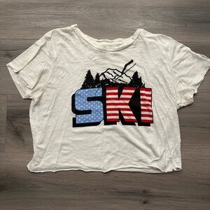 Crop Ski Shirt, Size M